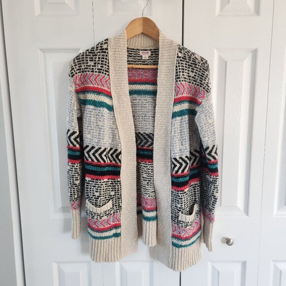 4/$25 Mossimo Knit Striped Open Front Cardigan Sweater - Picture 1 of 9